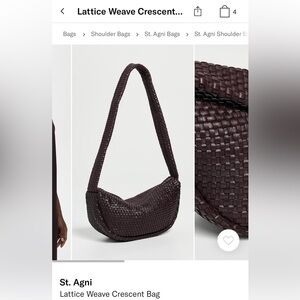 St. Agni Lattice Weave Crescent Bag